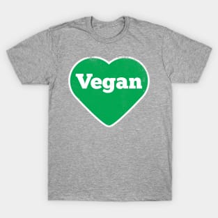 Vegan Heart - Distressed T-Shirt